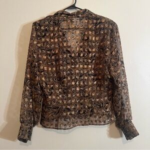 Brown vintage blouse size large